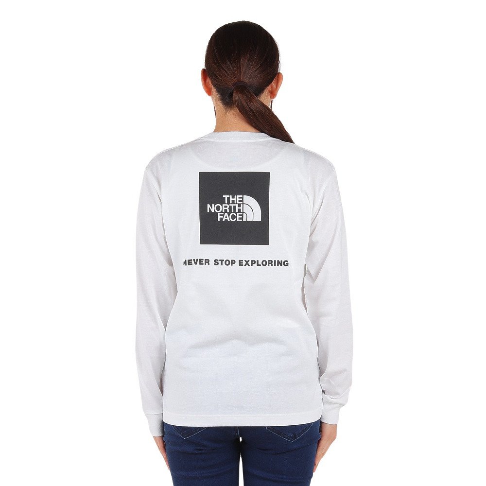長袖Tシャツ ロンT ロングスリーブバックスクエアロゴティー NTW32442 W 4