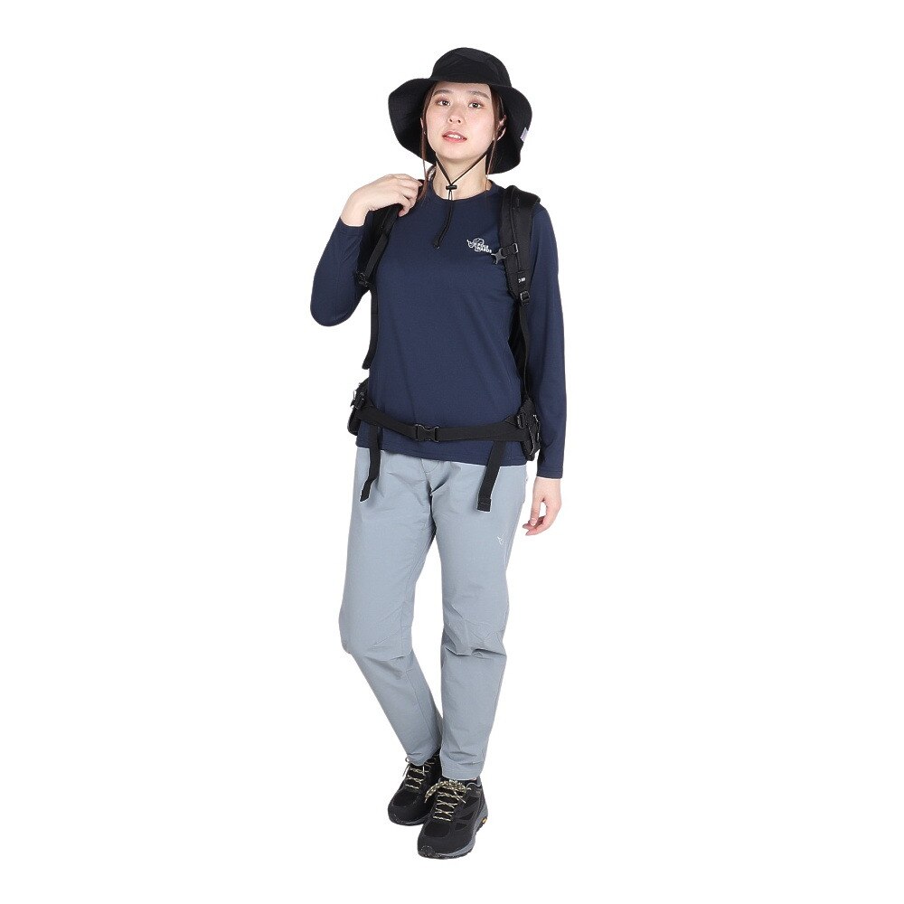 POLEWARDS（レディース）長袖Tシャツ ロンT DRY COMFORT ロングスリーブ Tシャツ PW2RHB09 NVY ネイビー 吸汗速乾