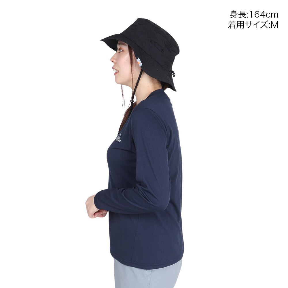 POLEWARDS（レディース）長袖Tシャツ ロンT DRY COMFORT ロングスリーブ Tシャツ PW2RHB09 NVY ネイビー 吸汗速乾