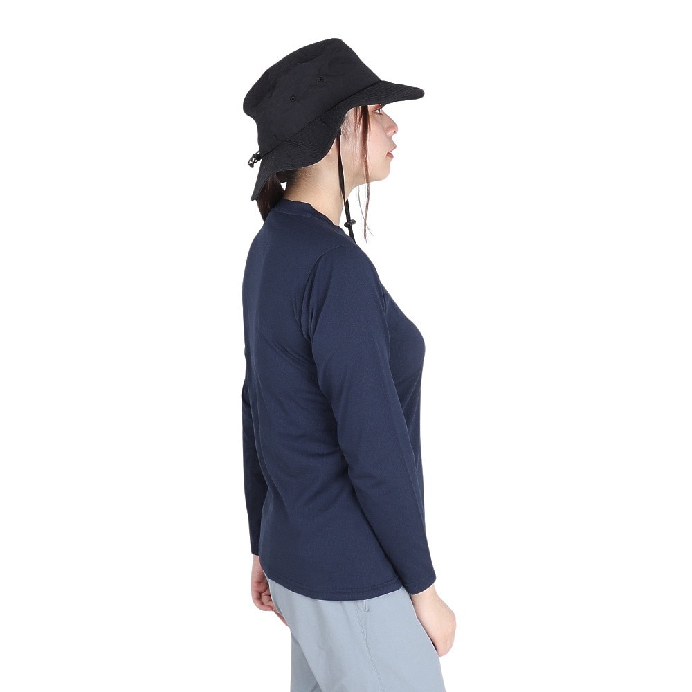 POLEWARDS（レディース）長袖Tシャツ ロンT DRY COMFORT ロングスリーブ Tシャツ PW2RHB09 NVY ネイビー 吸汗速乾