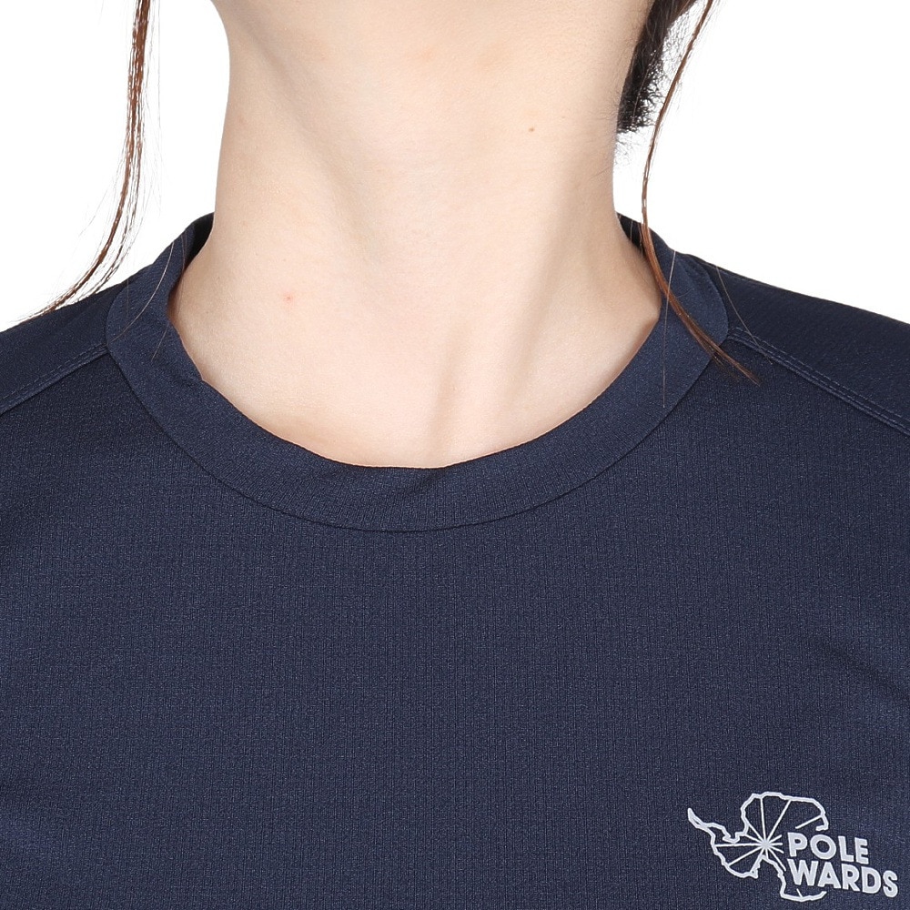 POLEWARDS（レディース）長袖Tシャツ ロンT DRY COMFORT ロングスリーブ Tシャツ PW2RHB09 NVY ネイビー 吸汗速乾