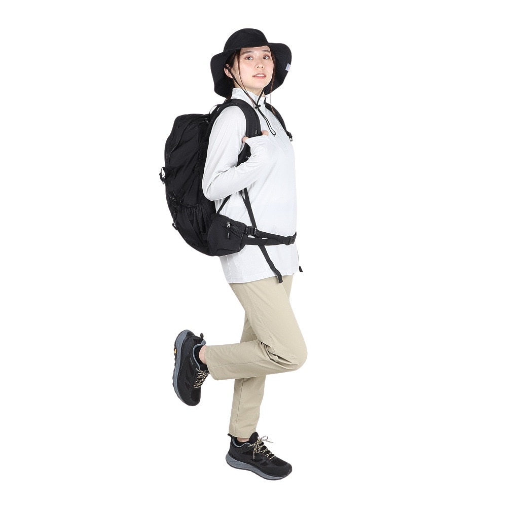 POLEWARDS（レディース）長袖 DRY COMFORT ハーフジップTシャツ PW2RHB10 IGRY グレー 吸汗速乾 ストレッチ