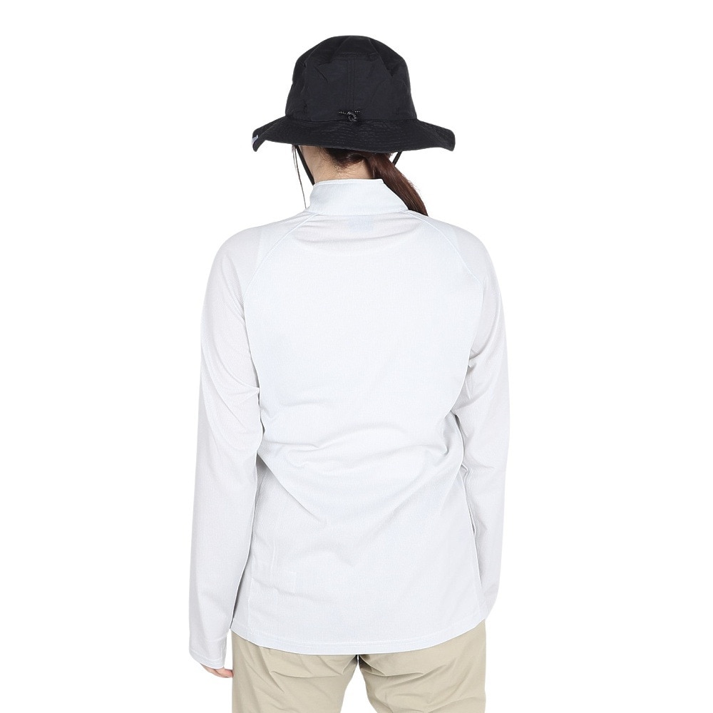 POLEWARDS（レディース）長袖 DRY COMFORT ハーフジップTシャツ PW2RHB10 IGRY グレー 吸汗速乾 ストレッチ