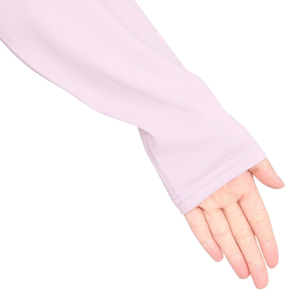 POLEWARDS（レディース）長袖 DRY COMFORT ハーフジップ Tシャツ PW2RHB10 SPNK ピンク 吸汗速乾 ストレッチ
