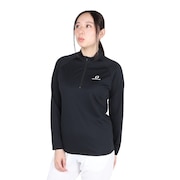 (レディース)長袖Tシャツ ロンT ハイグレーター ハーフジップ ロングスリーブ OKJ85720