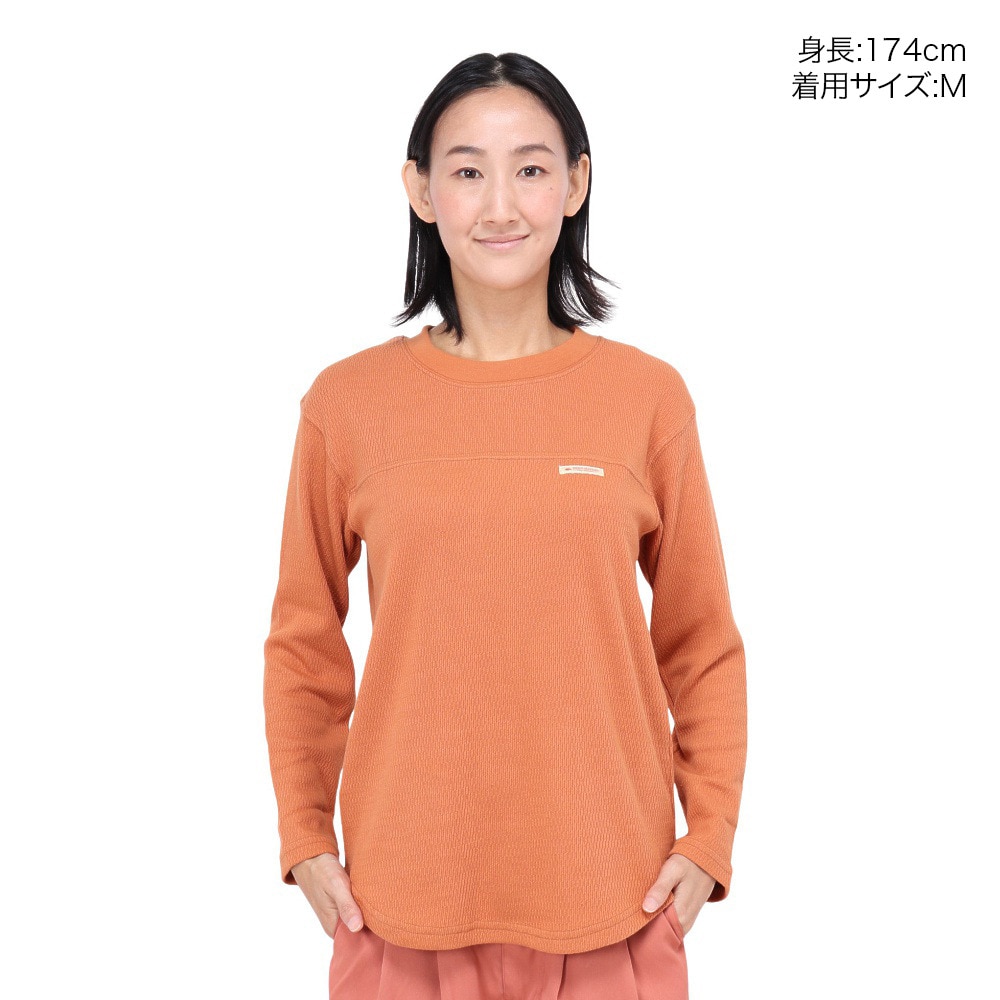 クリフメイヤー（KRIFF MAYER）（レディース）長袖Tシャツ ハニカムメッシュロンT 2417867LX:45:ORANGE
