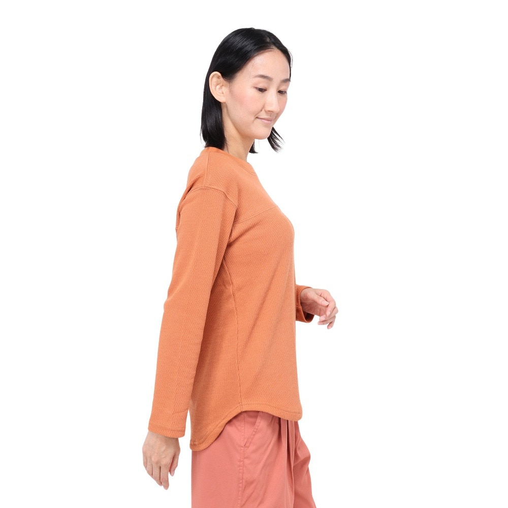 クリフメイヤー（KRIFF MAYER）（レディース）長袖Tシャツ ハニカムメッシュロンT 2417867LX:45:ORANGE