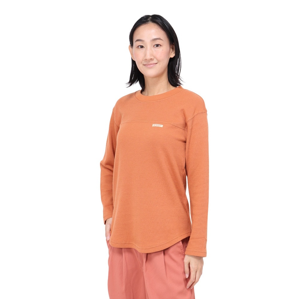 クリフメイヤー（KRIFF MAYER）（レディース）長袖Tシャツ ハニカムメッシュロンT 2417867LX:45:ORANGE