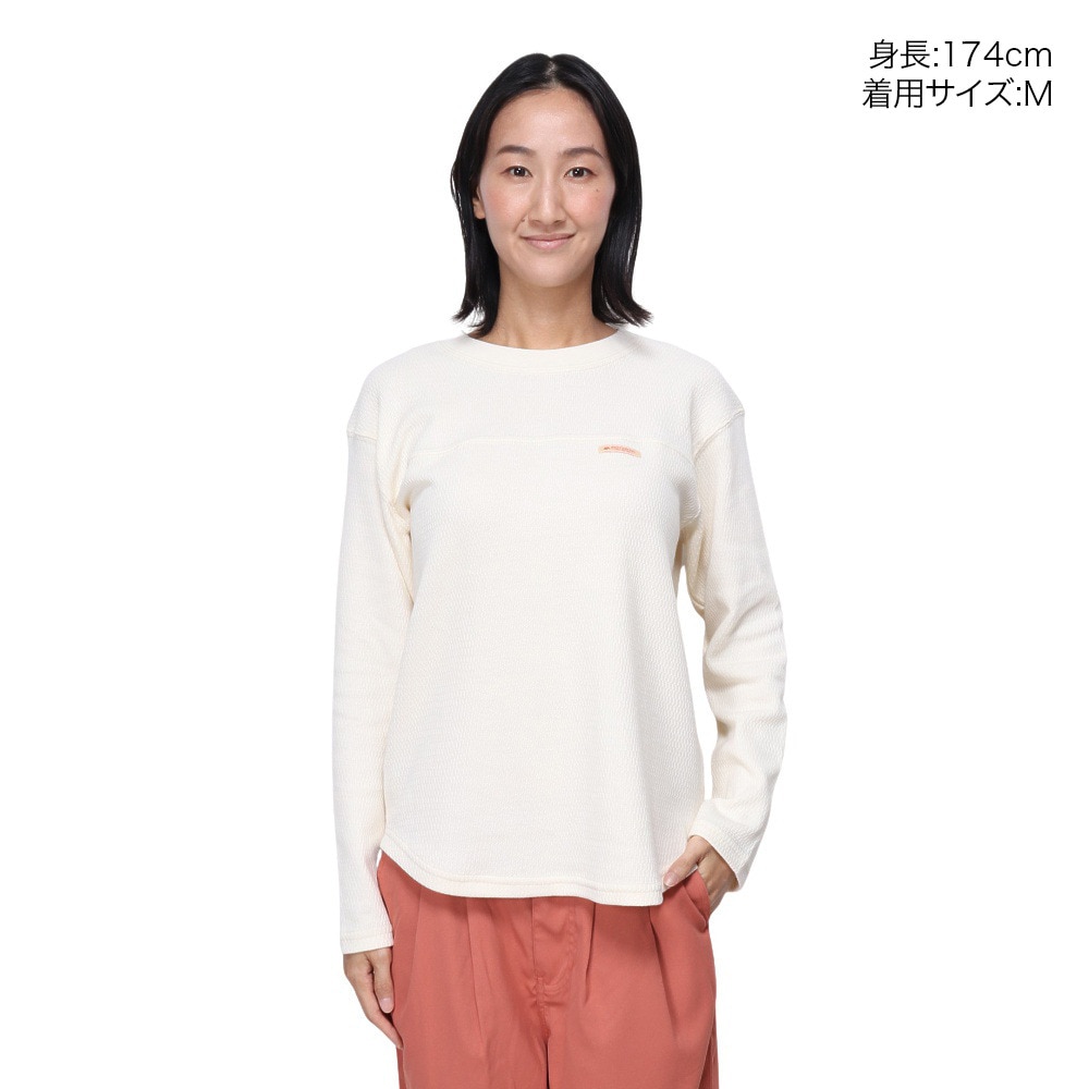 クリフメイヤー（KRIFF MAYER）（レディース）長袖Tシャツ ハニカムメッシュロンT 2417867LX:9:NATURAL