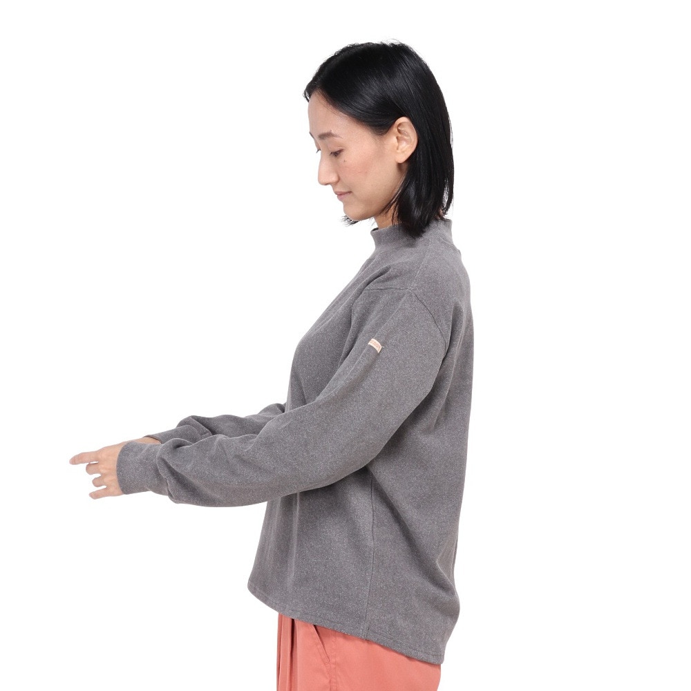 クリフメイヤー（KRIFF MAYER）（レディース）長袖Tシャツ モックネック ロンT 2417868LX:15:GRAY