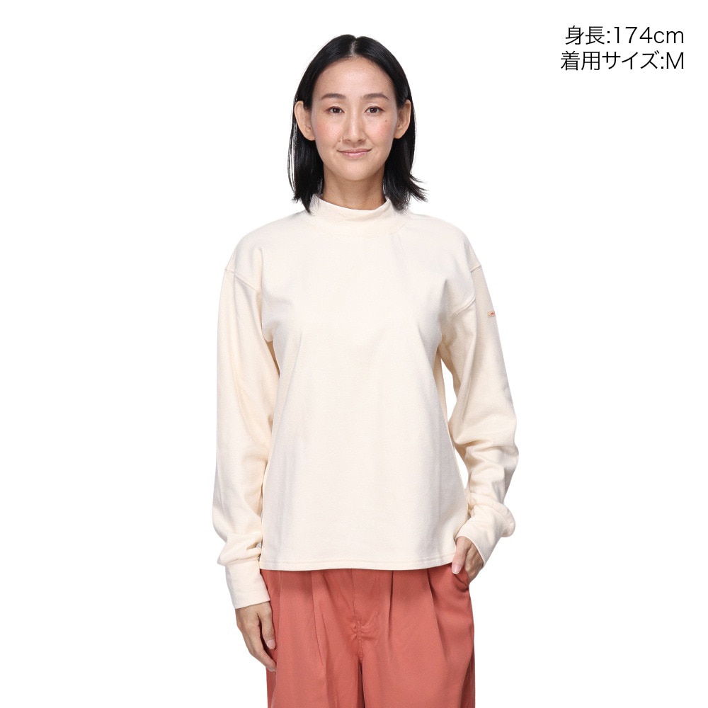 クリフメイヤー（KRIFF MAYER）（レディース）長袖Tシャツ モックネック ロンT 2417868LX:9:NATURAL