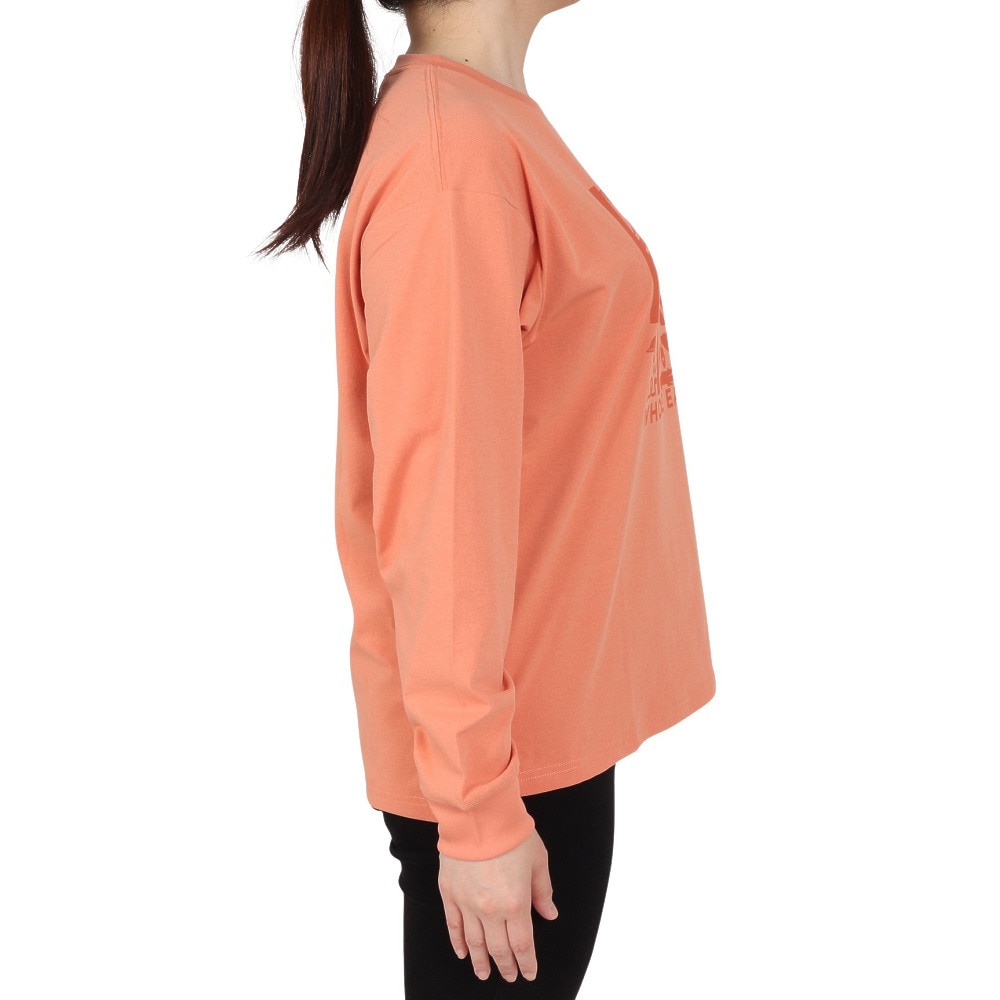 ホールアース（Whole Earth）（レディース）ロンT プリント長袖Tシャツ hike WE2SDZ35 SMP