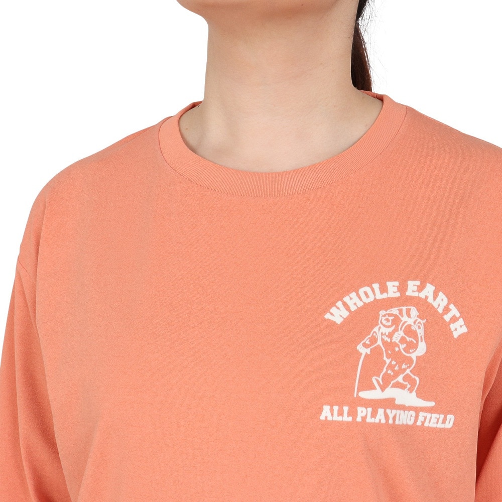 ホールアース（Whole Earth）（レディース）ロンT G プリント長袖Tシャツ bear WE2SDZ36 SMP
