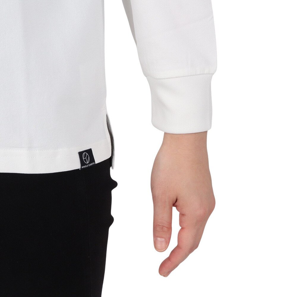 ホールアース（Whole Earth）（レディース）ロンT G プリント長袖Tシャツ bear WE2SDZ36 WHT