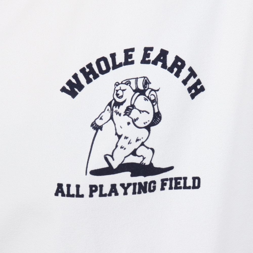 ホールアース（Whole Earth）（レディース）ロンT G プリント長袖Tシャツ bear WE2SDZ36 WHT