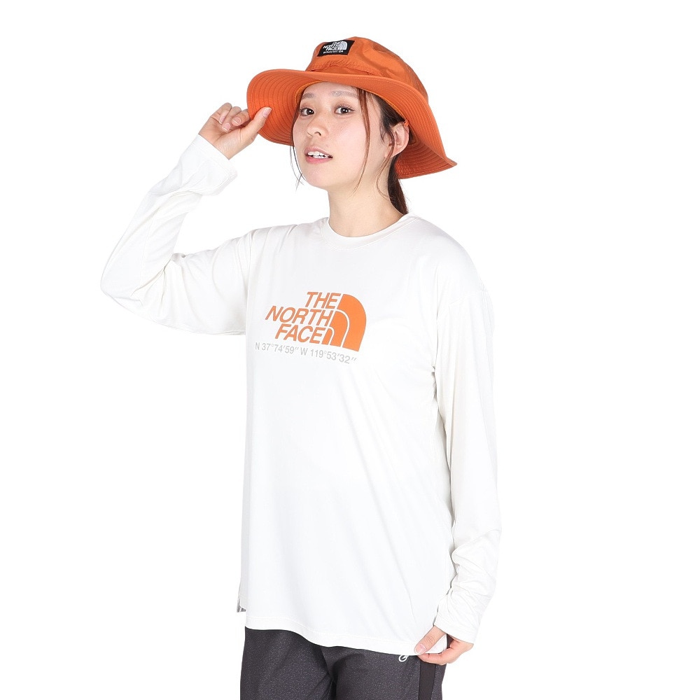 ザ・ノース・フェイス（THE NORTH FACE）（レディース）長袖Tシャツ ロンT ロングスリーブウォータースムースティー NTW12432 WD