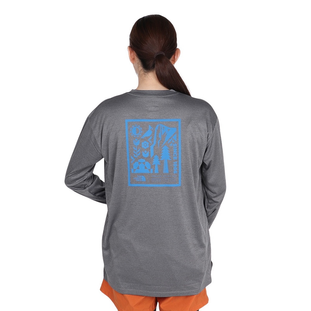 ザ・ノース・フェイス（THE NORTH FACE）（レディース）長袖Tシャツ ロンT ロングスリーブウォータースムースティー NTW12432 Z グレー