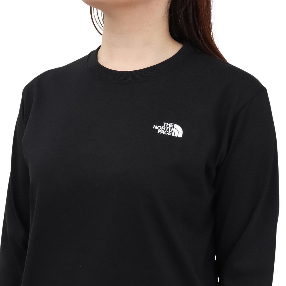 ザ・ノース・フェイス（THE NORTH FACE）（レディース）長袖Tシャツ スクエアロゴ NTW32442 K2