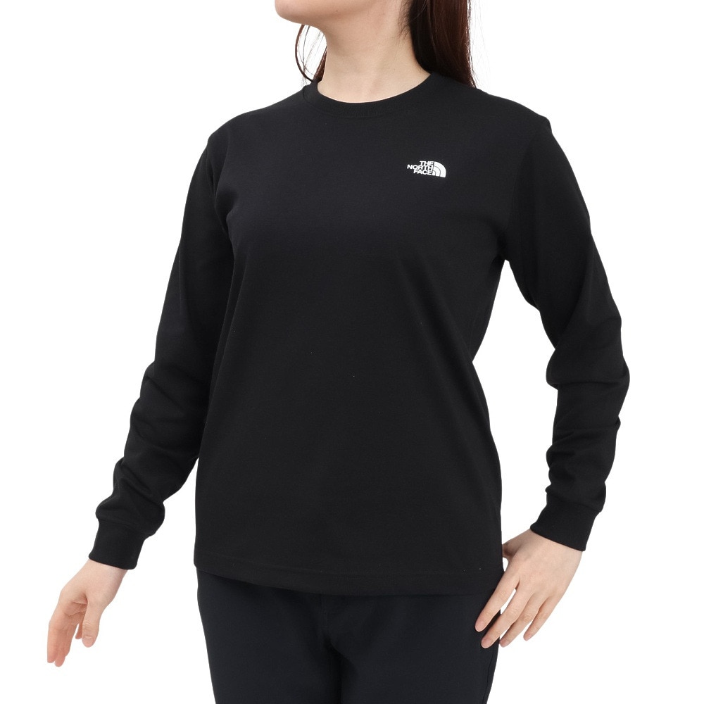 ザ・ノース・フェイス（THE NORTH FACE）（レディース）長袖Tシャツ スクエアロゴ NTW32442 K2