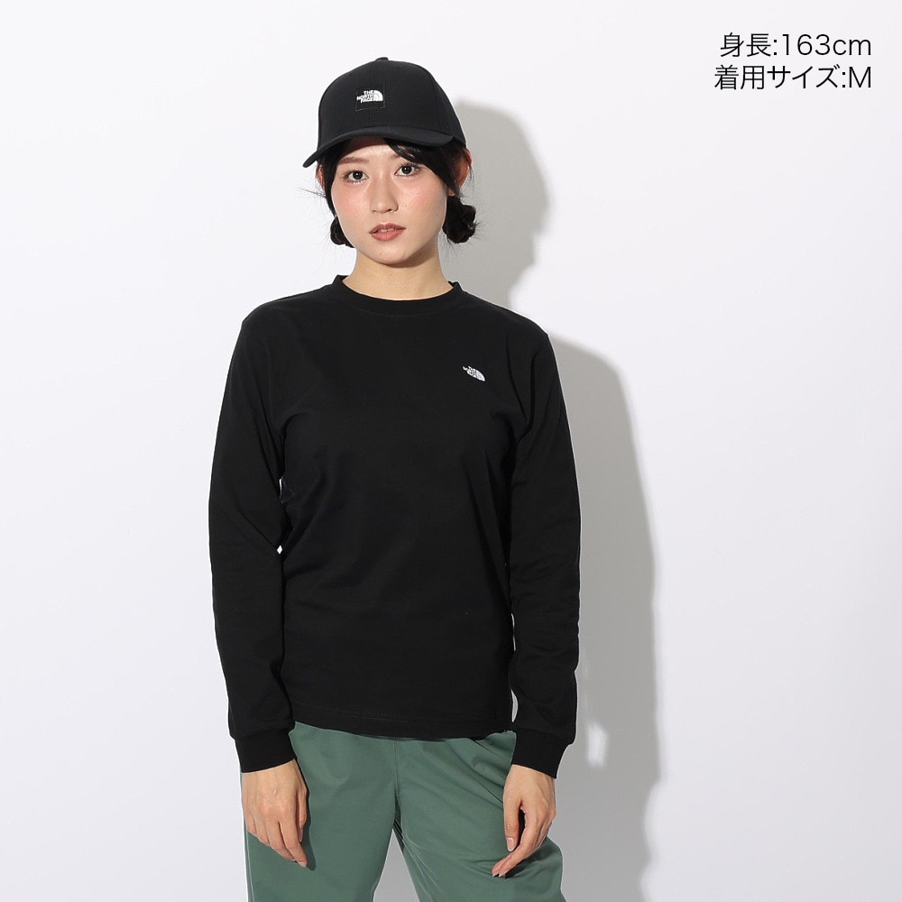 ザ・ノース・フェイス（THE NORTH FACE）（レディース）長袖Tシャツ ロンT ロングスリーブ フラッシュドライヌプシコットン Tシャツ NTW32535 K