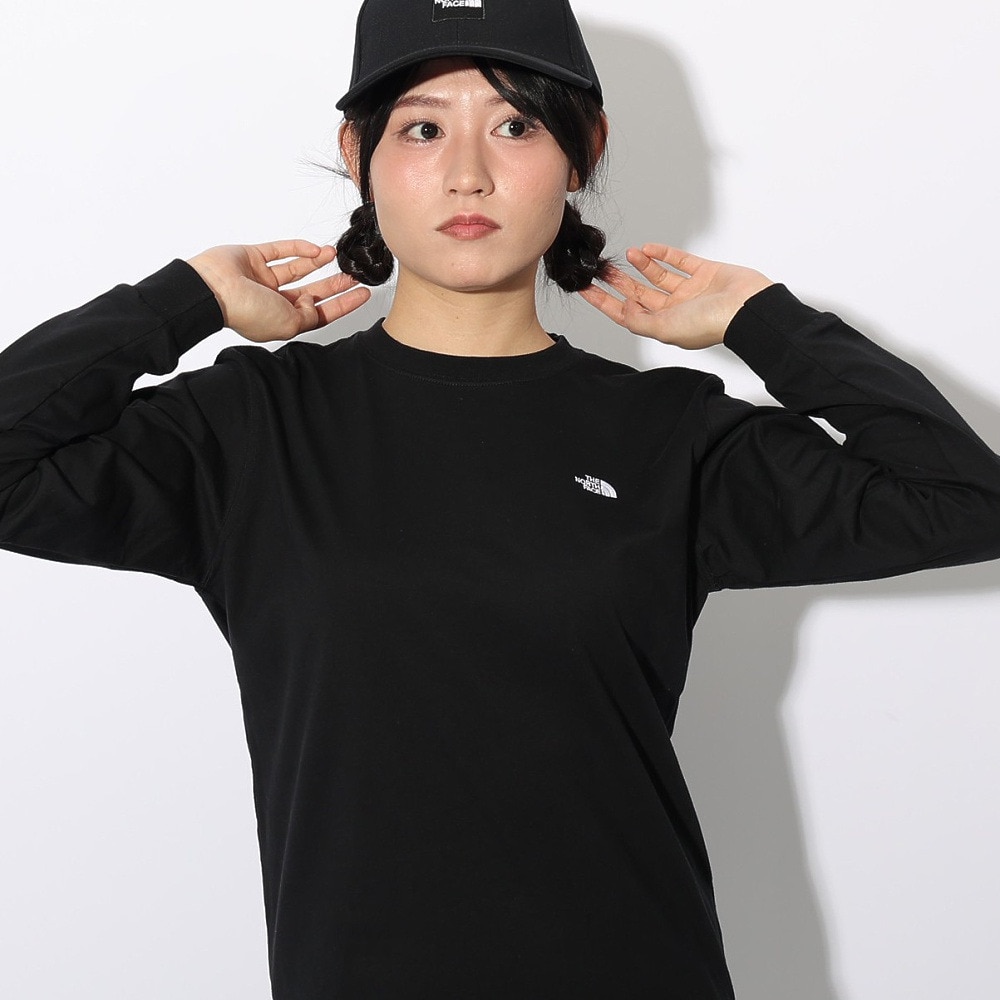 ザ・ノース・フェイス（THE NORTH FACE）（レディース）長袖Tシャツ ロンT ロングスリーブ フラッシュドライヌプシコットン Tシャツ NTW32535 K