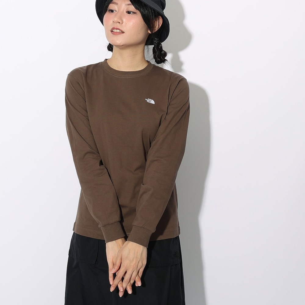 ザ・ノース・フェイス（THE NORTH FACE）（レディース）長袖Tシャツ ロンT ロングスリーブ フラッシュドライヌプシコットン Tシャツ NTW32535 SK