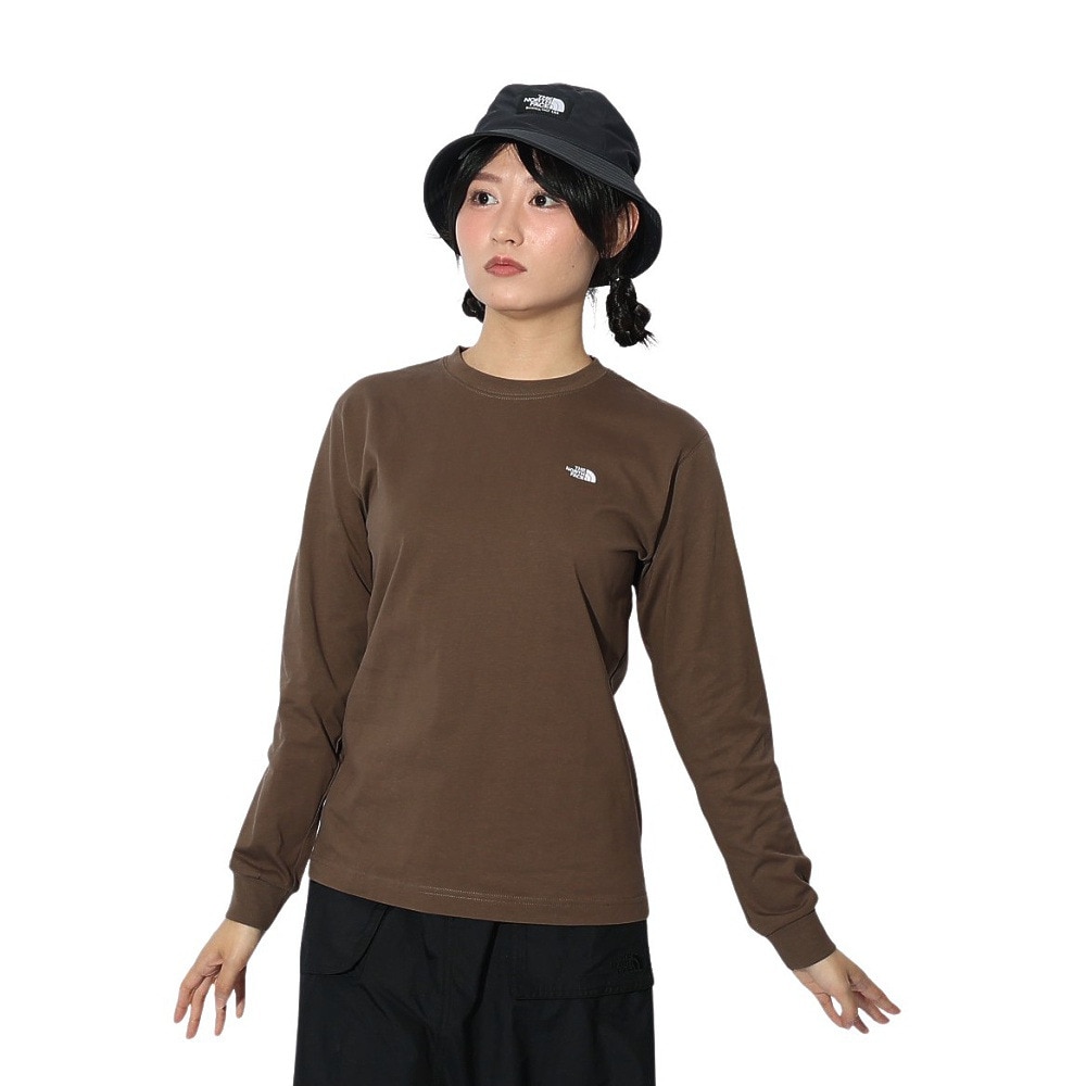 ザ・ノース・フェイス（THE NORTH FACE）（レディース）長袖Tシャツ ロンT ロングスリーブ フラッシュドライヌプシコットン Tシャツ NTW32535 SK