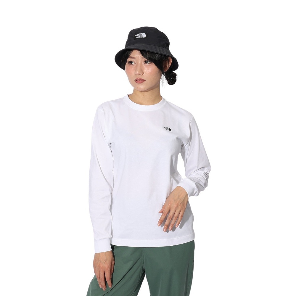 ザ・ノース・フェイス（THE NORTH FACE）（レディース）長袖Tシャツ ロンT ロングスリーブ フラッシュドライヌプシコットン Tシャツ NTW32535 W