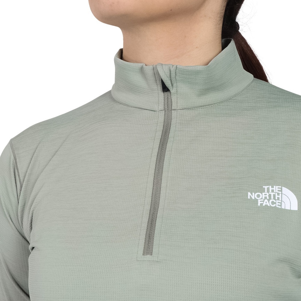 ザ・ノース・フェイス（THE NORTH FACE）（レディース）長袖Tシャツ ロンT フラッシュドライ 3Dジップアップ NTW12201 IG