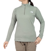 (レディース)長袖Tシャツ ロンT フラッシュドライ 3Dジップアップ NTW12201 IG