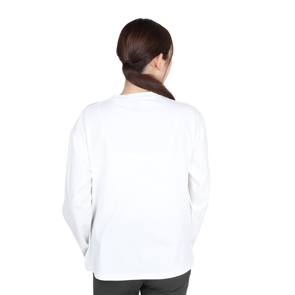 ホールアース（Whole Earth）（レディース）長袖 BEAR Tシャツ WE2TDZ53 WHT ホワイト