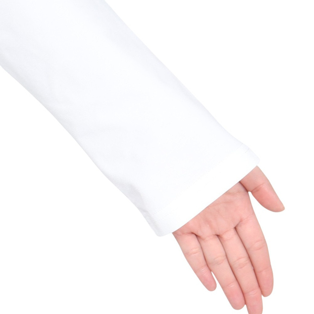 ホールアース（Whole Earth）（レディース）長袖 BEAR Tシャツ WE2TDZ53 WHT ホワイト