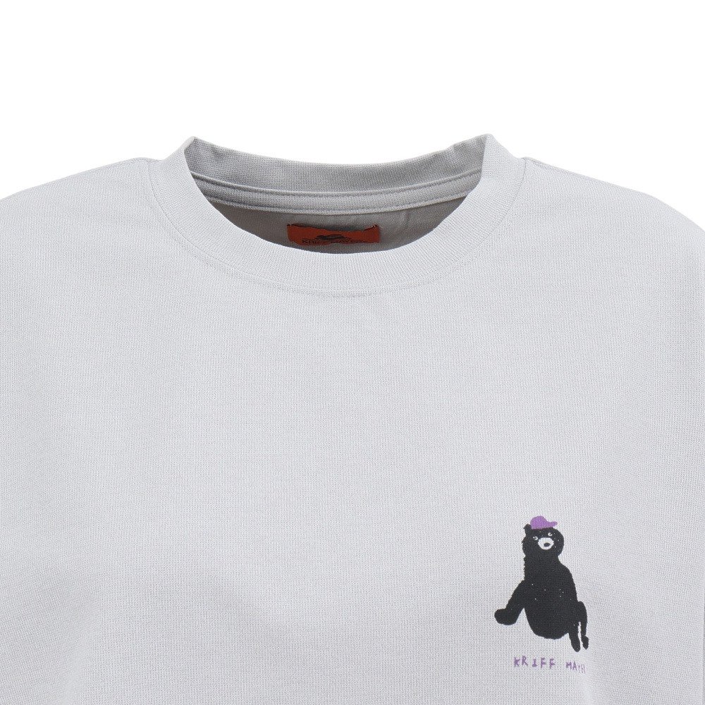 クリフメイヤー（KRIFF MAYER）（レディース）プリント長袖Tシャツ W2527849X:12:L/GRAY
