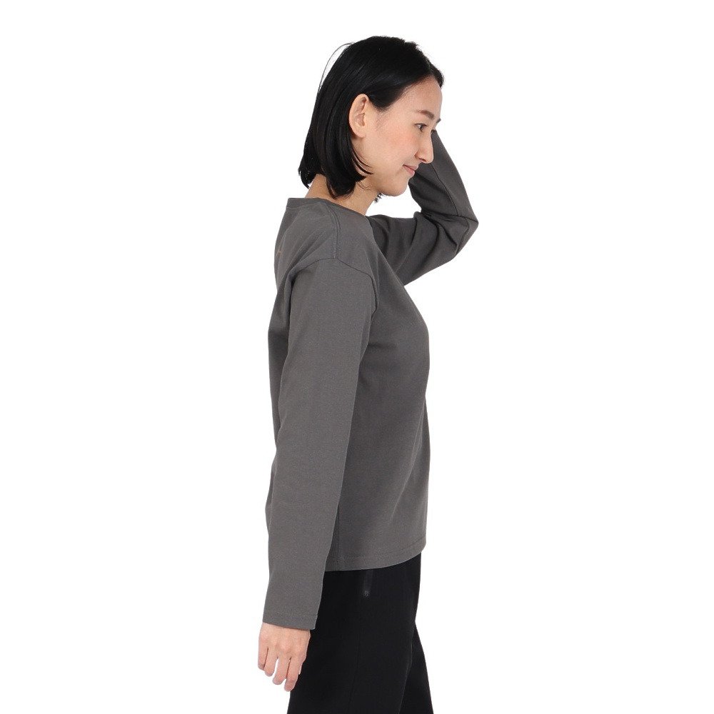 クリフメイヤー（KRIFF MAYER）（レディース）長袖Tシャツ ロンT プリントロングスリーブTシャツ 山 W2547848X:17:CHARCOAL