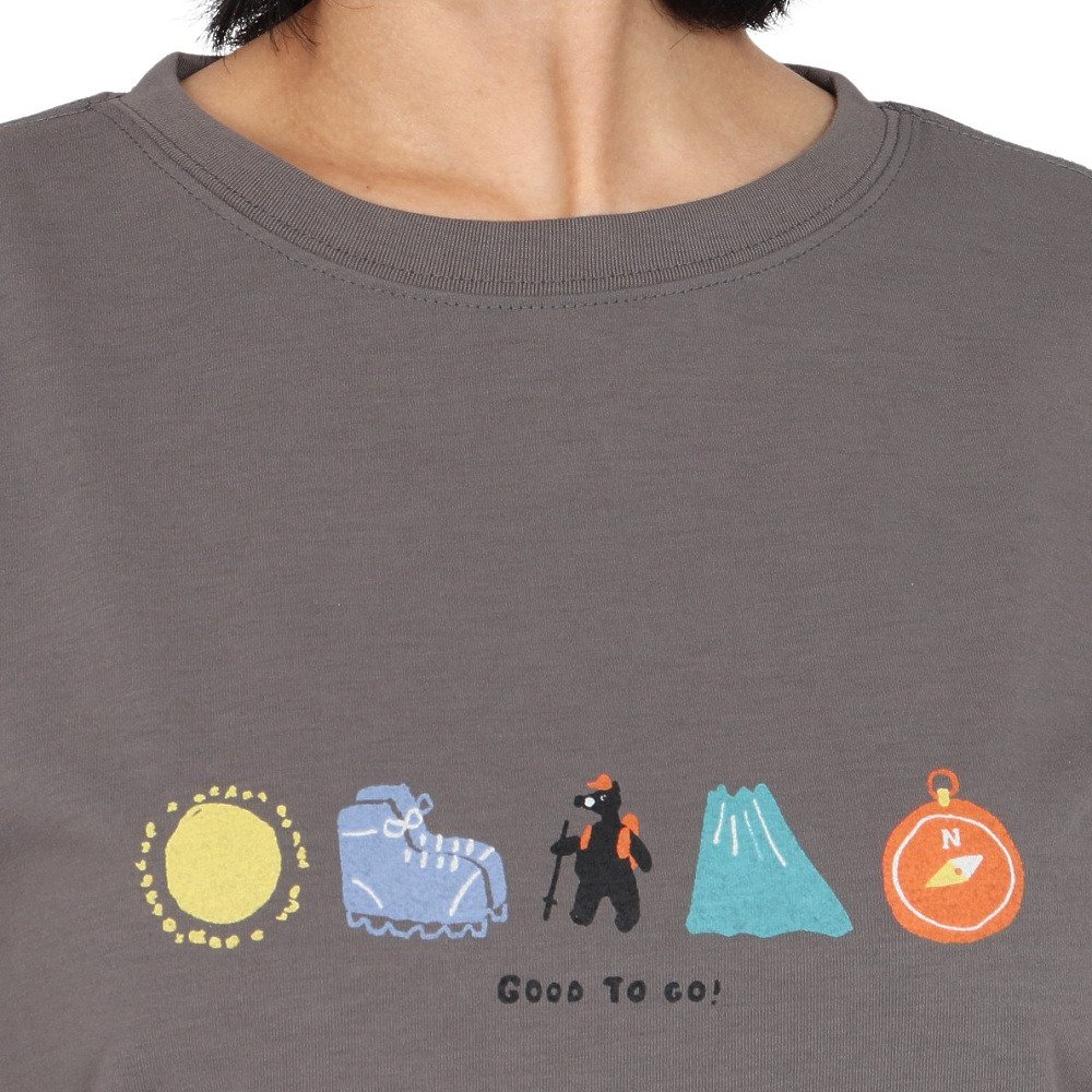 クリフメイヤー（KRIFF MAYER）（レディース）長袖Tシャツ ロンT プリントロングスリーブTシャツ クマ W2547849X:17:CHARCOAL