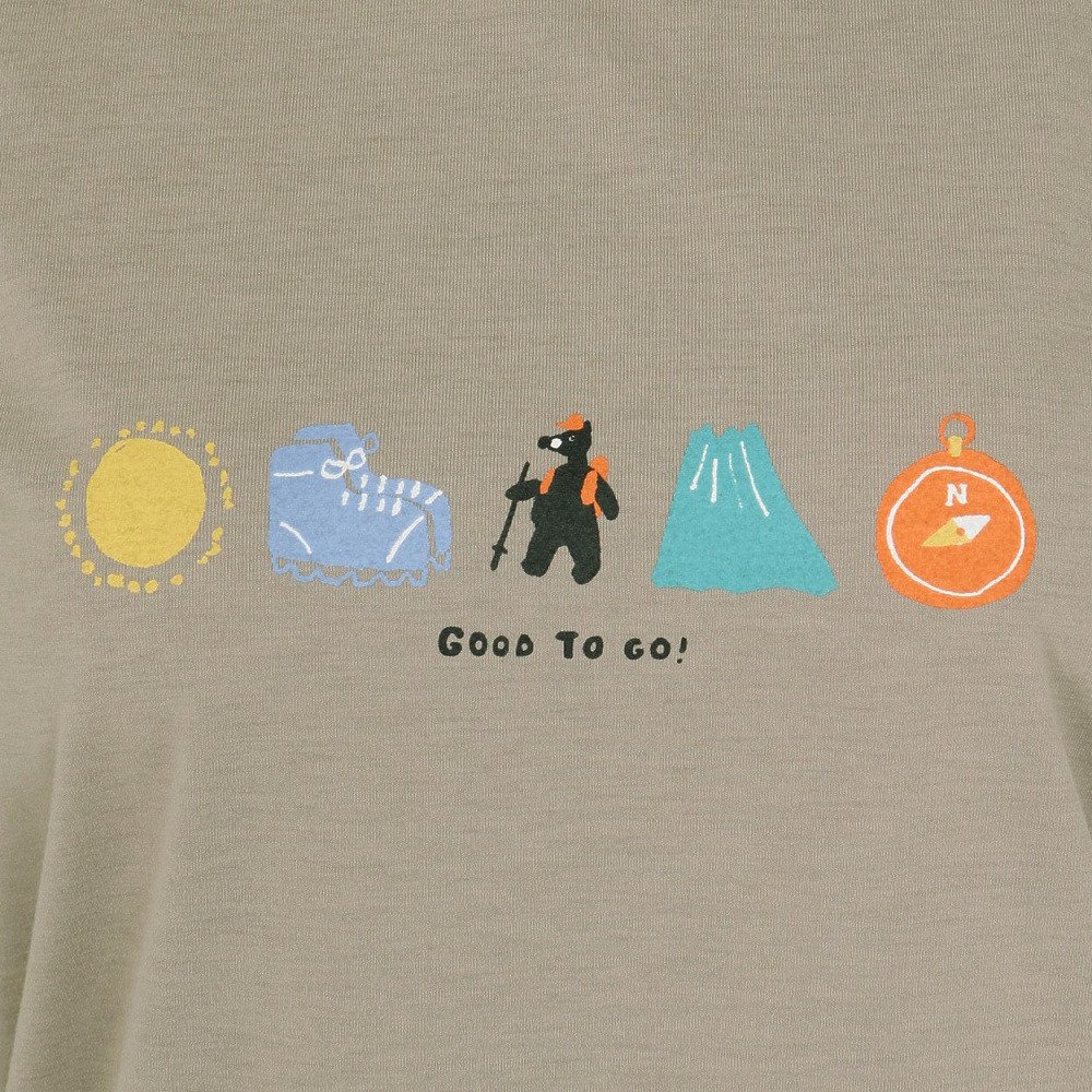 クリフメイヤー（KRIFF MAYER）（レディース）長袖Tシャツ ロンT プリントロングスリーブTシャツ クマ W2547849X:26:GREIGE