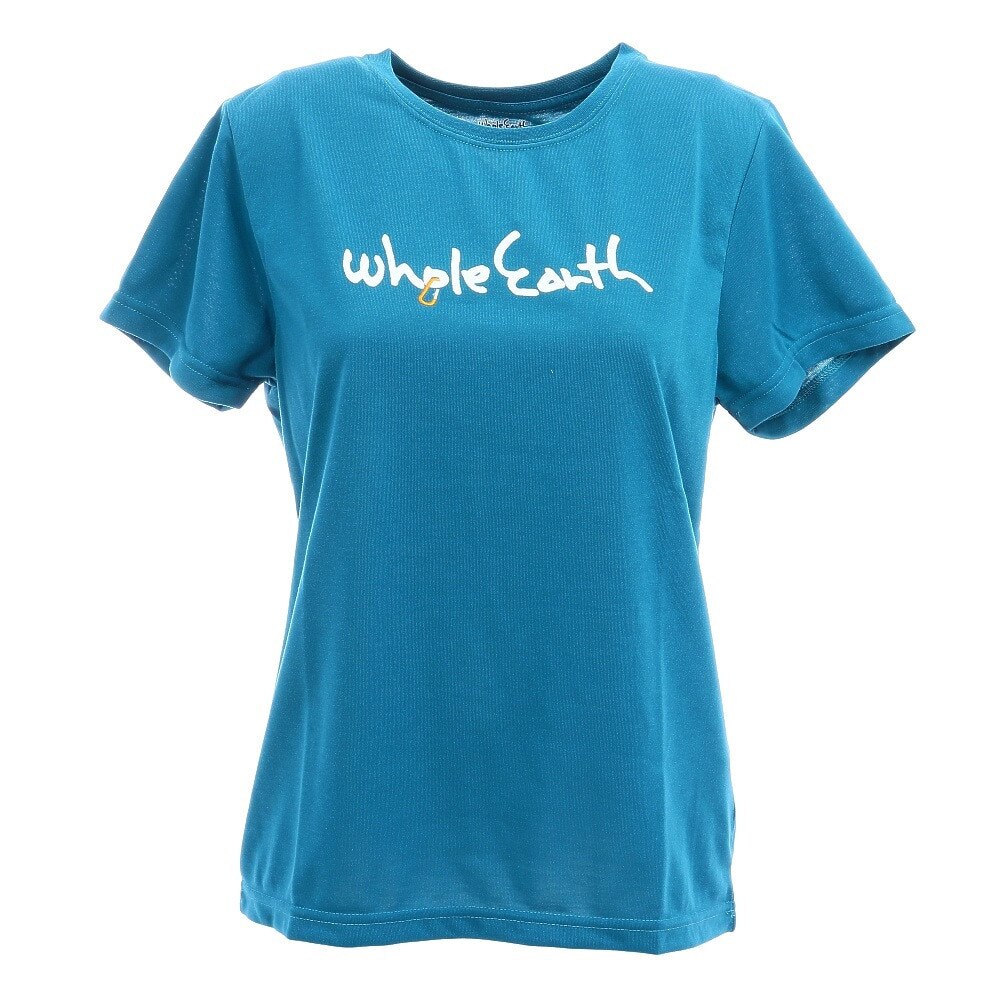 ホールアース（Whole Earth）（レディース）半袖Tシャツ カラビナロゴTシャツ WE2HHA26 TQZ ターコイズ アウトドア