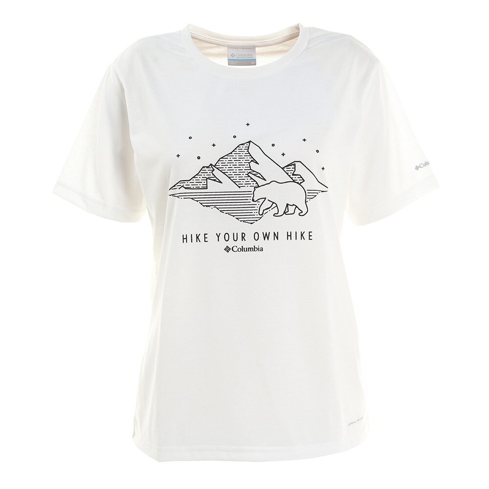 半袖tシャツ チェンバリンコーブ ウィメンズ ショートスリーブtシャツ Pl0187 101 白 ホワイト シンプル かわいい コロンビア ヴィクトリア