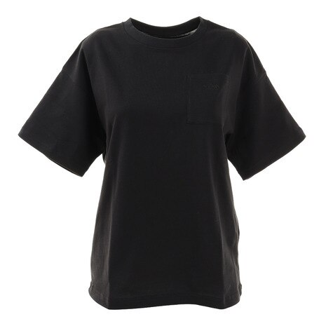 ＜エルブレス＞ 半袖Tシャツ ショートスリーブスモールロゴポケットティー NTW32102X K シンプル ワンポイント 胸ポケット画像