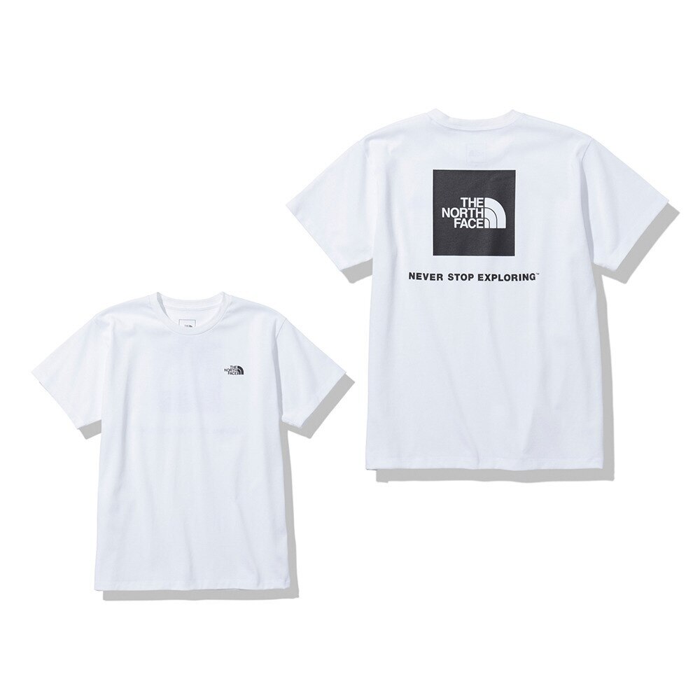  バックスクエアー ロゴ 半袖Tシャツ NTW32144 W