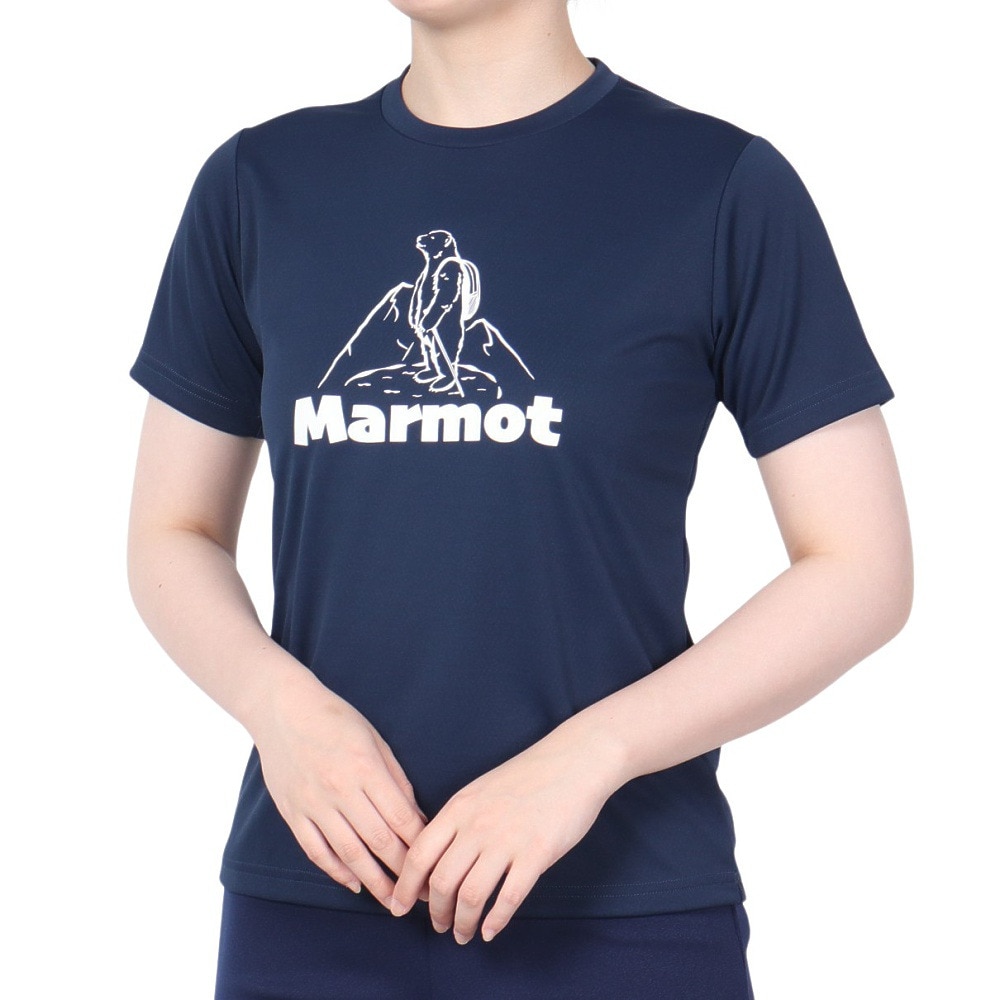 マーモット（Marmot）（レディース）半袖Tシャツ TOWRJA60XB DIN ネイビー