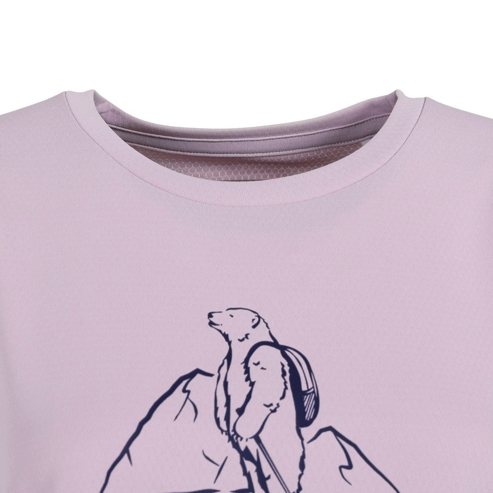 マーモット（Marmot）（レディース）半袖Tシャツ ラベンダー TOWRJA60XB MGT ティーシャツ トップス カジュアル アウトドア クルーネック UVカット プリント
