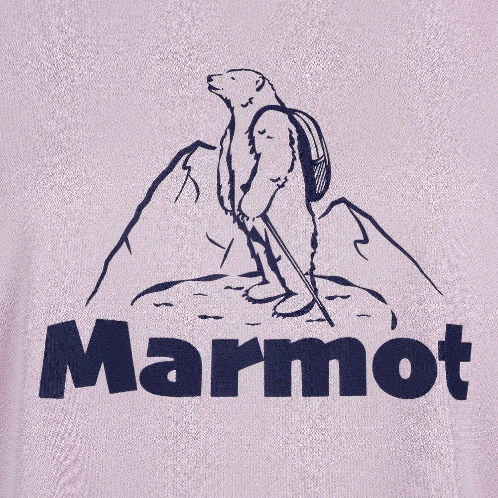 マーモット（Marmot）（レディース）半袖Tシャツ ラベンダー TOWRJA60XB MGT ティーシャツ トップス カジュアル アウトドア クルーネック UVカット プリント