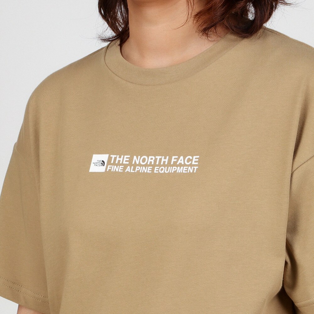 ノースフェイス（THE NORTH FACE）（レディース）半袖Tシャツ ファインアルパイン イクイップメントティー NTW32201X KT ベージュ