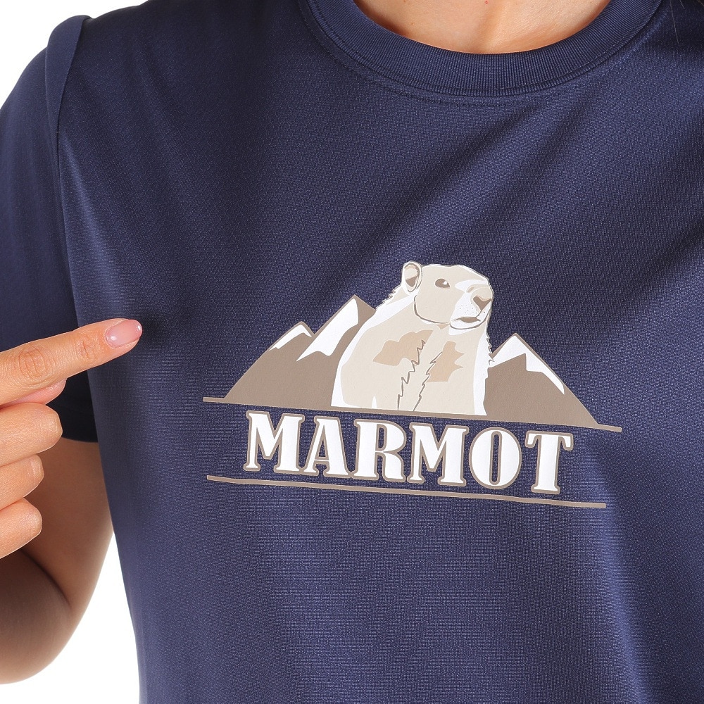 マーモット（Marmot）（レディース）半袖Tシャツ TOWTJA90XB RNV ロイヤルネイビー