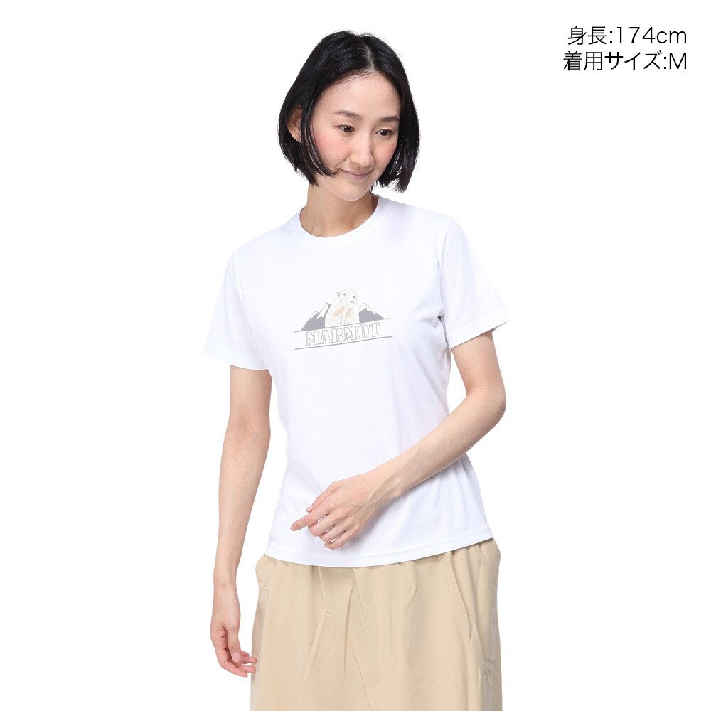 マーモット（Marmot）（レディース）半袖Tシャツ TOWTJA90XB WH ホワイト