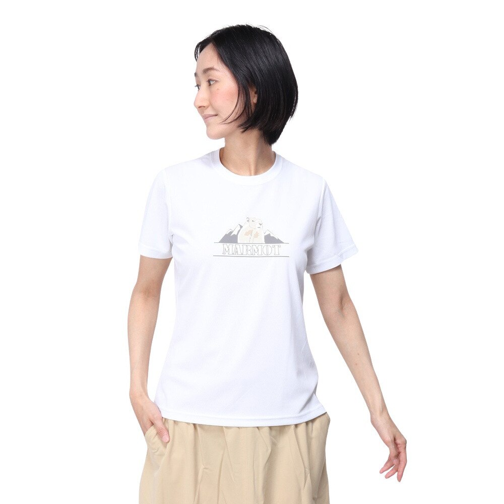 マーモット（Marmot）（レディース）半袖Tシャツ TOWTJA90XB WH ホワイト