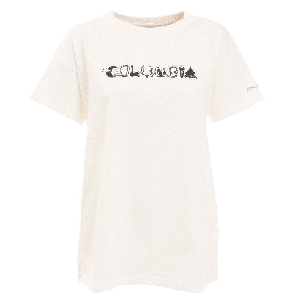 コロンビア（Columbia）（レディース）半袖Tシャツ ヤハラフォレスト ショートスリーブ PL3837 125 ホワイト