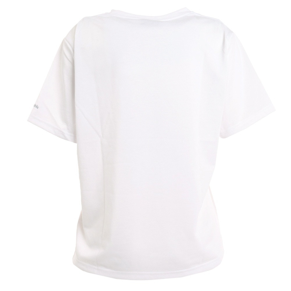 コロンビア（Columbia）（レディース）半袖Tシャツ チェンバリンコーブショートスリーブ PL9560 101 ホワイト ベアー UVカット 速乾 キャンプ トレッキング