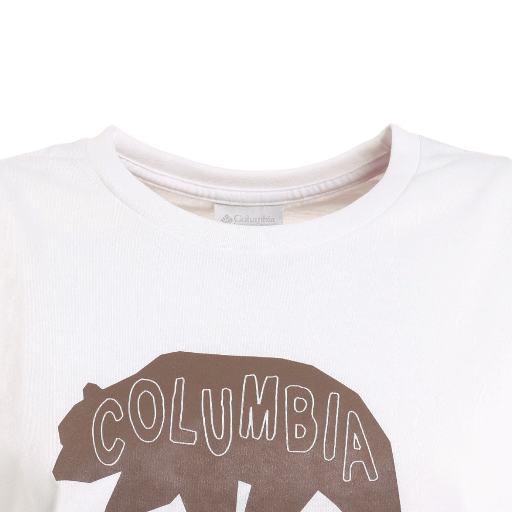 コロンビア（Columbia）（レディース）半袖Tシャツ チェンバリンコーブショートスリーブ PL9560 101 ホワイト ベアー UVカット 速乾 キャンプ トレッキング